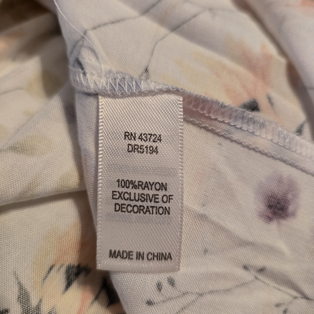 NWT Linda Anderson Floral Tiered Midi Dress Sleeveless Spring Easter Cottagecore - Picture 9 of 10